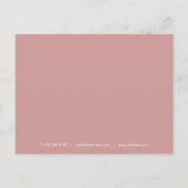 Dusty Rose Silver Heart Script Business Vielen Dan Postkarte (Rückseite)