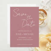 Dusty Rose Simple Style Wedding Save The Date