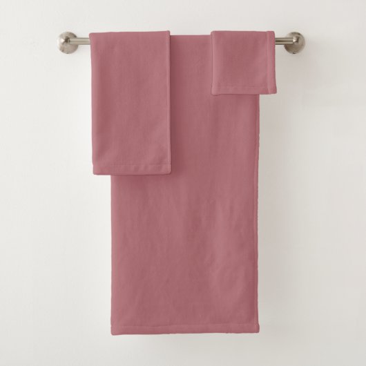 Dusty Rose Solid Color Badhandtuch Set (Insitu)