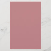Dusty Rose Solid Color Briefpapier (Vorderseite)