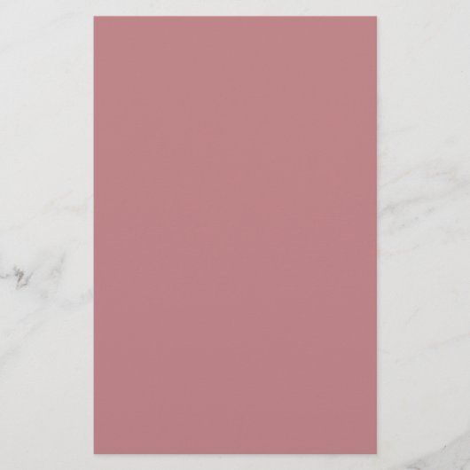Dusty Rose Solid Color Briefpapier (Vorderseite)