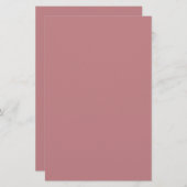 Dusty Rose Solid Color Briefpapier (Vorne/Hinten)