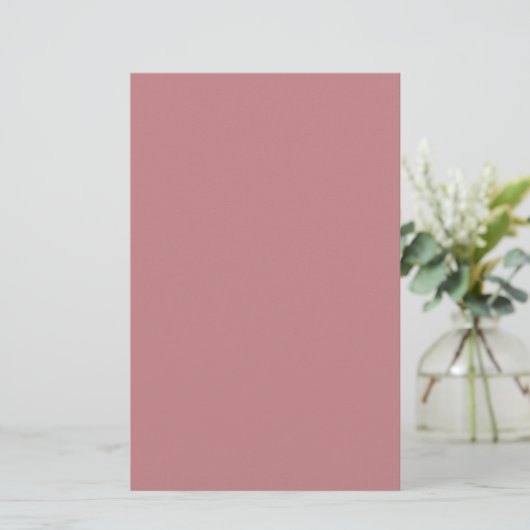 Dusty Rose Solid Color Briefpapier (Stehend Vorderseite)