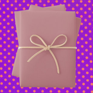 Dusty Rose Solid Color Geschenkpapier Set
