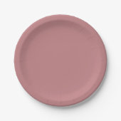 Dusty Rose Solid Color Pappteller (Vorderseite)