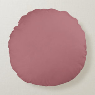 Dusty Rose Solid Color Rundes Kissen
