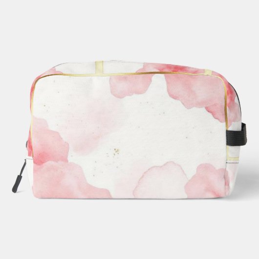 Dusty Rose Sprinkled Gold Frame Mäppchen Beutel (Rückseite)