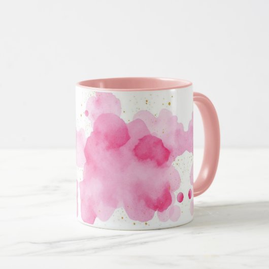 Dusty Rose Sprinkled Gold Mug Tasse (VorderseiteRechts)