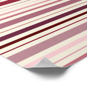 Dusty Rose Streifen Poster (Ecke)