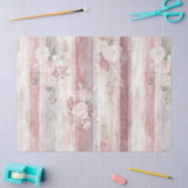 Dusty Rose Streifen & Spitze Seidenpapier (Basteln)