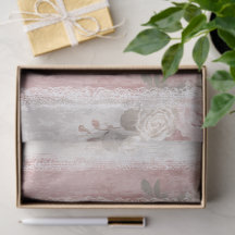 Dusty Rose Streifen & Spitze
