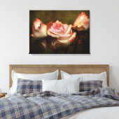 Dusty Rose Stretch Canvas Print Leinwanddruck (Insitu (Schlafzimmer))
