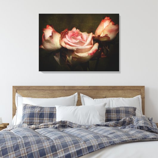 Dusty Rose Stretch Canvas Print Leinwanddruck (Insitu (Schlafzimmer))