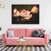 Dusty Rose Stretch Canvas Print Leinwanddruck (Insitu (Wohnzimmer))
