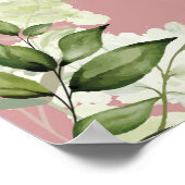 Dusty Rose String Lights Floral Wedding Willkommen Poster (Ecke)