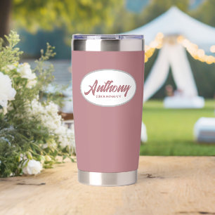 Dusty Rose Stylized Wedding Trauzeuge Thermobecher