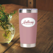 Dusty Rose Stylized Wedding Trauzeuge Thermobecher