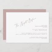 Dusty Rose The Night Before Probe Dinner Einladung (Vorne/Hinten)