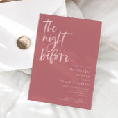 Dusty Rose The Night Before Probe Dinner Einladung