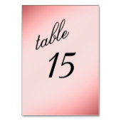 Dusty Rose Tischnummer (Rückseite)