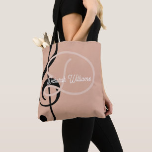 Dusty Rose Tote-Tasche mit ihrem Namen & Dreifach- Tasche