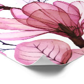 Dusty Rose Transparente Blumentaufe Begrüßungszeic Poster (Ecke)