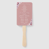 Dusty Rose Transparente Blumenzehen Fächer (Rückseite)