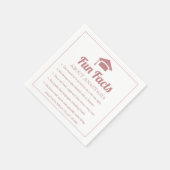 Dusty-Rose-Typografie Fun-Fakten-Graduierungskappe Serviette (Ecke)