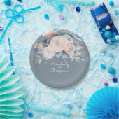 Dusty Rose und Blautönen Elegante Hochzeit Pappteller (Party)