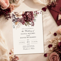Dusty Rose und Burgund Floral Boho Wedding