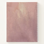 Dusty Rose und Burgund Rot Romantische Hochzeit Notizblock (Rückseite)