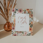 Dusty Rose und Burnt Orange Blumenkarten Geschenke Sockelschild