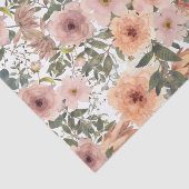 Dusty Rose und Burnt Orange Floral Seidenpapier (Ausschnitt)