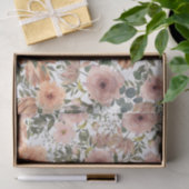 Dusty Rose und Burnt Orange Floral Seidenpapier (Geschenk)