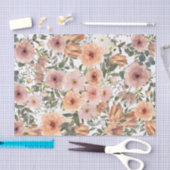 Dusty Rose und Burnt Orange Floral Seidenpapier (Handwerk)