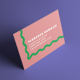 Dusty Rose und Hellgrün Visitenkarte