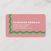 Dusty Rose und Hellgrün Visitenkarte (Vorderseite)