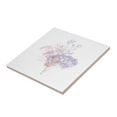 Dusty Rose und Lavendel Delikate Wildblume Fliese (Seite)