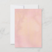 Dusty Rose und Peach Floral Wedding RSVP (Rückseite)