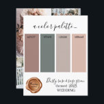 Dusty Rose und Salbeigrün Hochzeitsfarben Palette<br><div class="desc">Farbige Rose und schöne Hochzeitsfarben Palette Karte 2023</div>