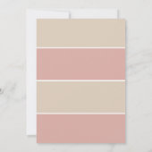 Dusty Rose und taupe Farbe Block Hochzeit Save The Date (Rückseite)