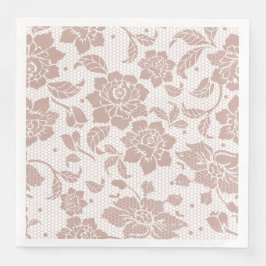 Dusty Rose verleiht eleganten, Vintagen Papierserv Serviette