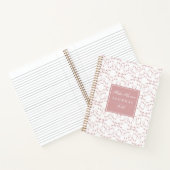 Dusty Rose Vine Pattern Journal | Custom Name Notizblock (Innenseite)