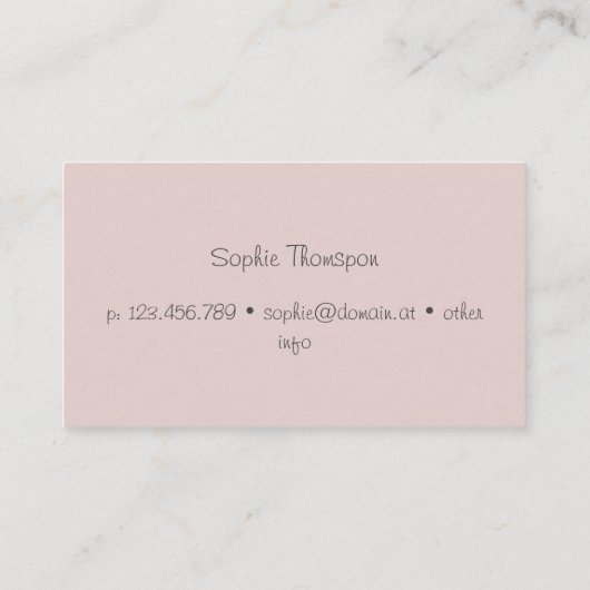 Dusty Rose Visitenkarte (Rückseite)