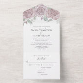 Dusty Rose Wasserfarben UAWG All In One Einladung (Innen Boden)