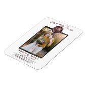 Dusty Rose Wax Siegel Foto Hochzeit Speichern Sie  Magnet (Linke Seite)