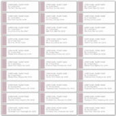 Dusty Rose Wedding 30 Guest Address Labels (Vorderseite)