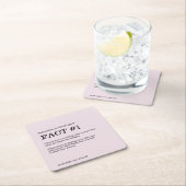 Dusty Rose Wedding Custom Fun Fakt Rechteckiger Pappuntersetzer (Vor Ort)