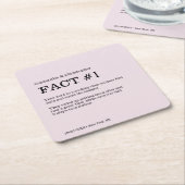 Dusty Rose Wedding Custom Fun Fakt Rechteckiger Pappuntersetzer (angewinkelt)