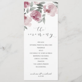 Dusty Rose Wedding Mauve Watercolor Programm